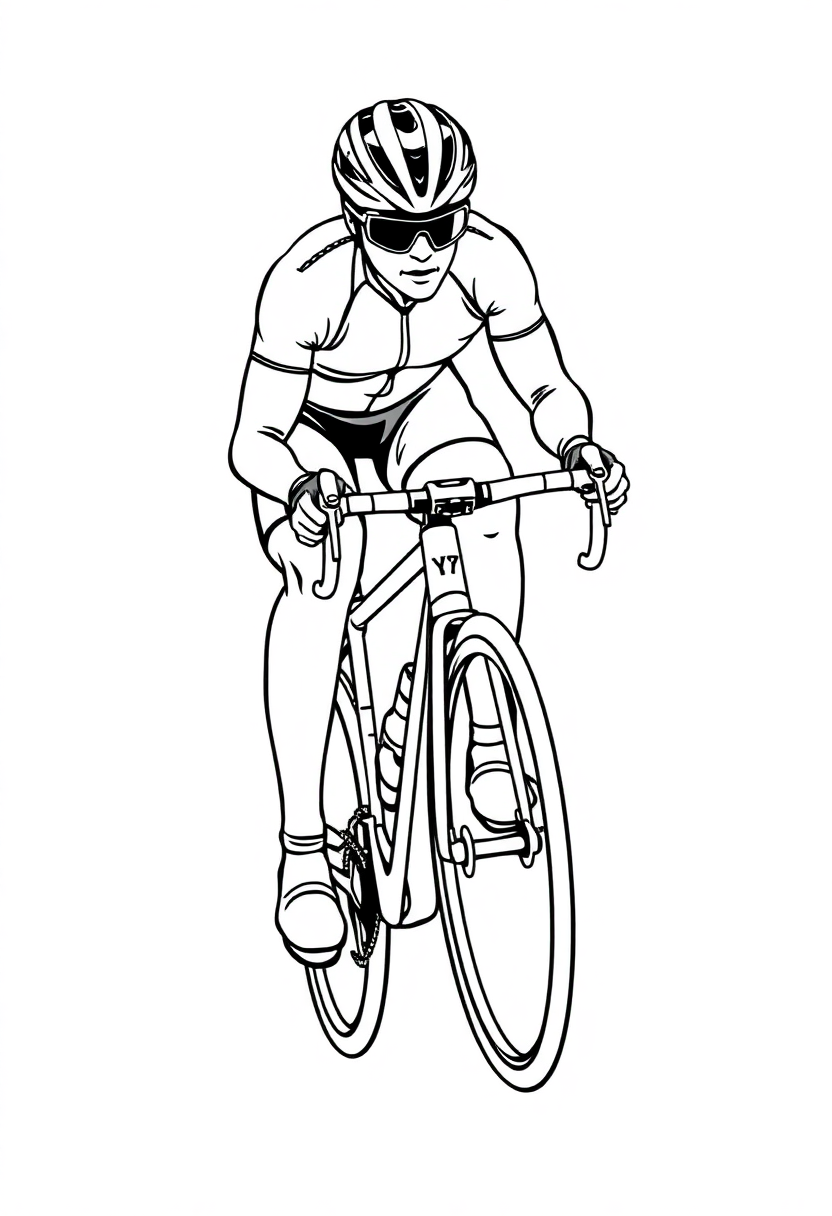 Cycling Champion Racing coloring page, free printable