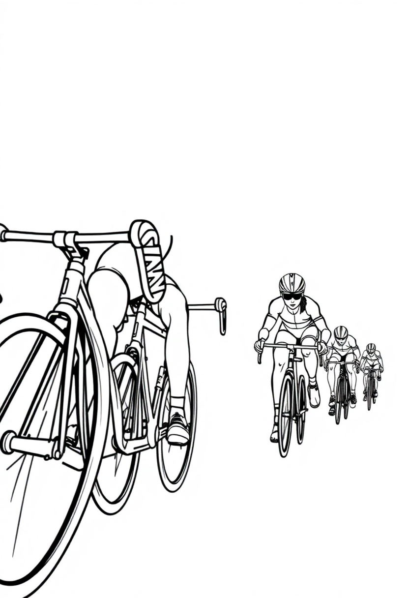 Cycling Champion Racing coloring page, free printable