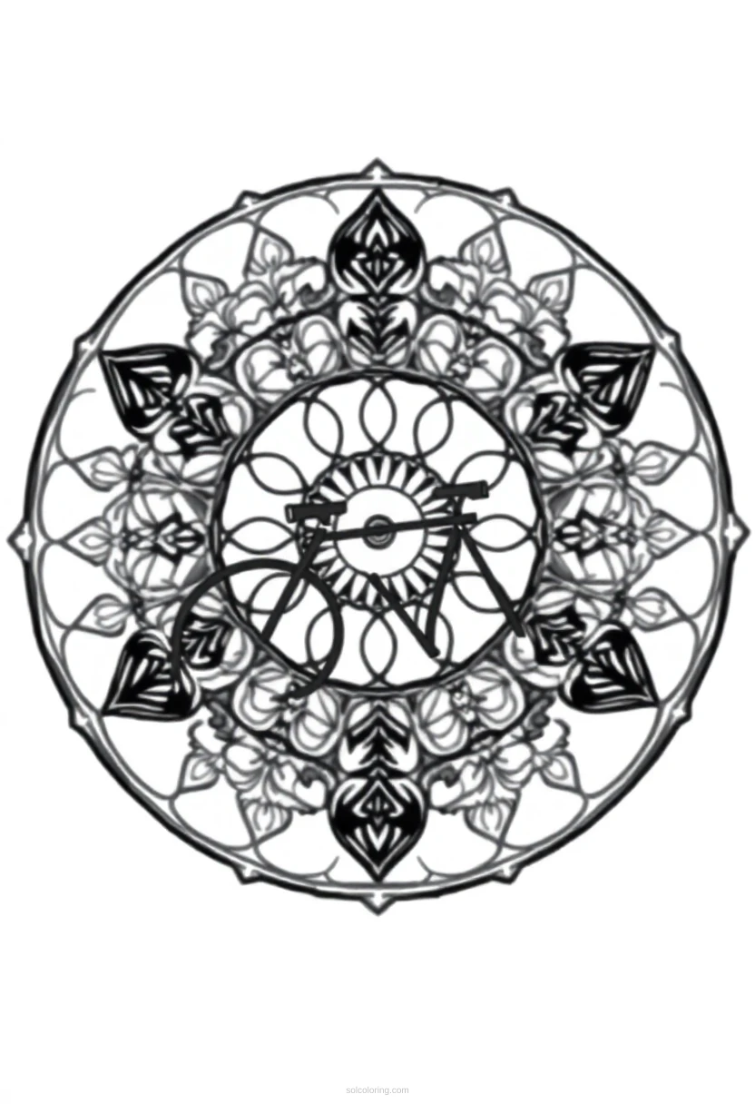 Cyclist coloring page for kids