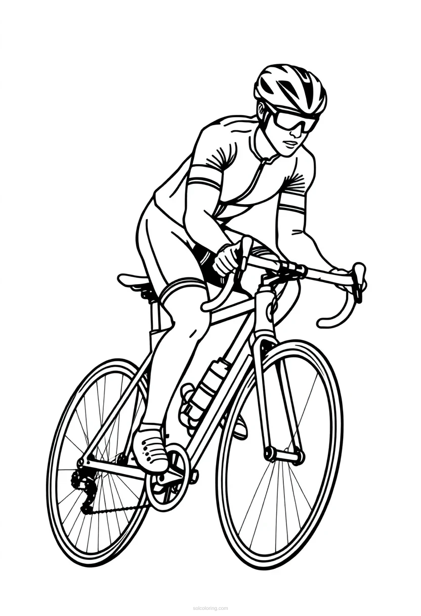 Cyclist Mandala coloring pages