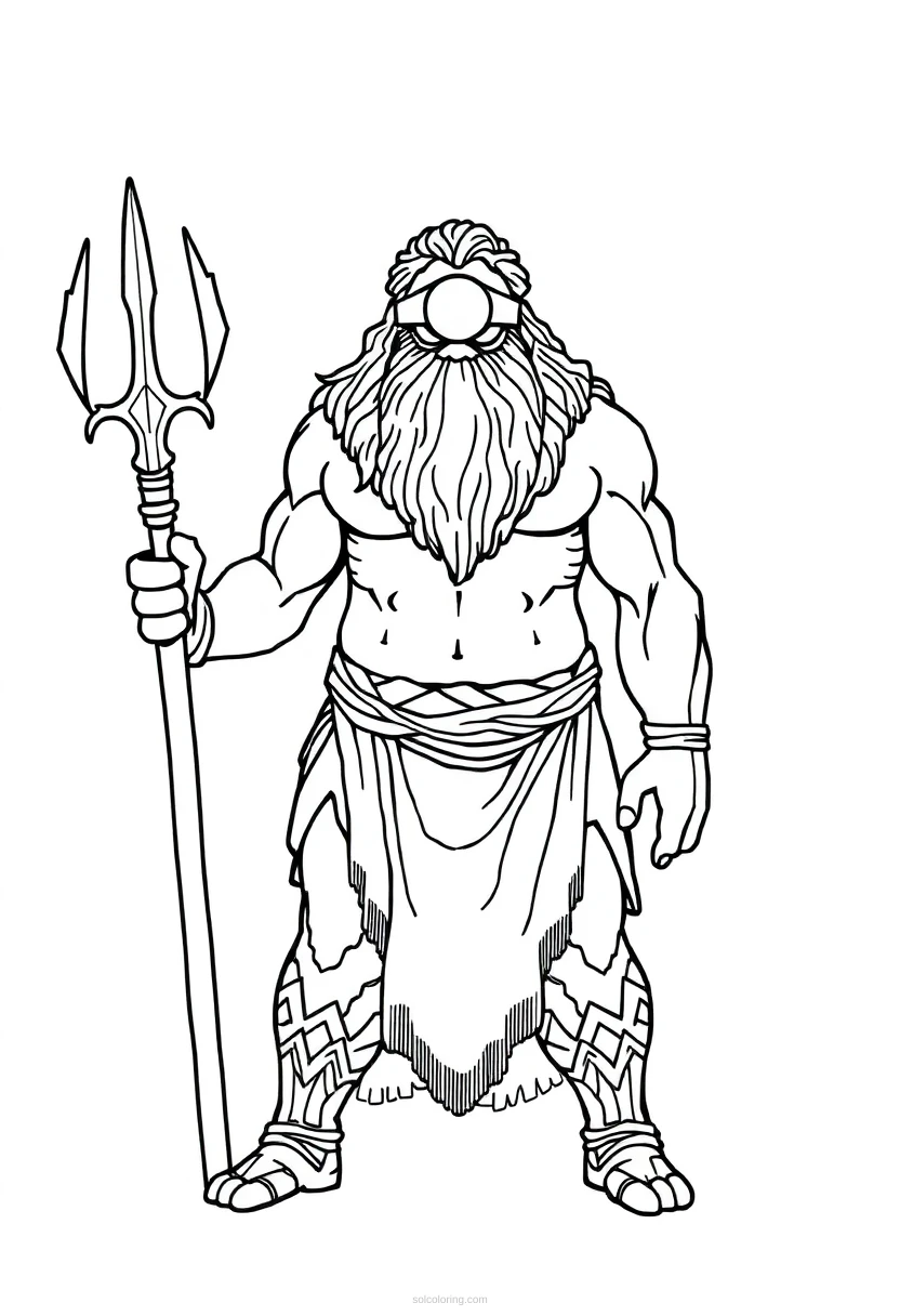 Cyclops One Eyed Giant coloring page for kids