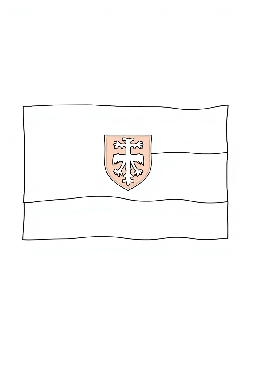 Czech Republic Flag coloring page, free printable
