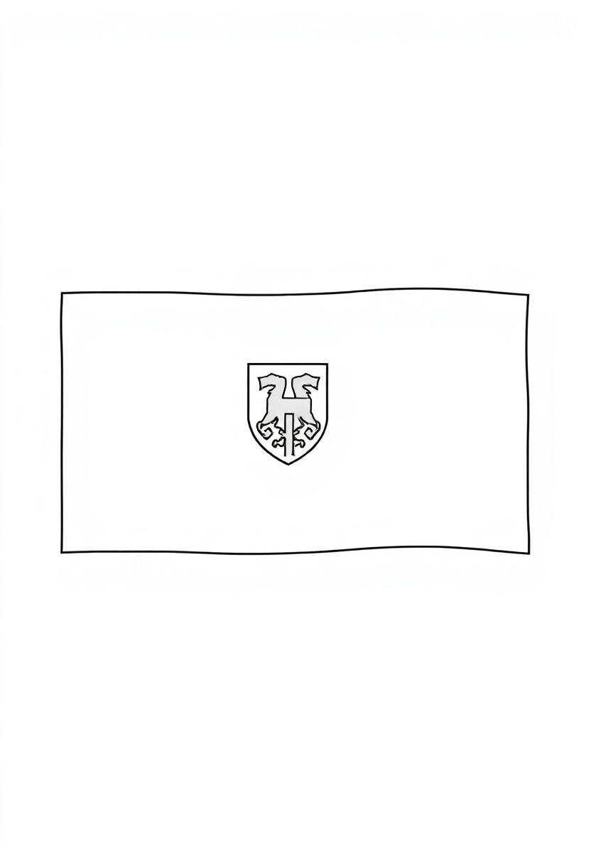 Czech Republic Flag coloring page, free printable