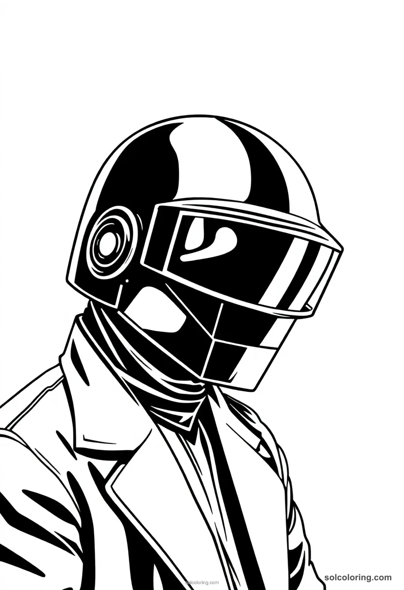 Daft Punk coloring page for kids