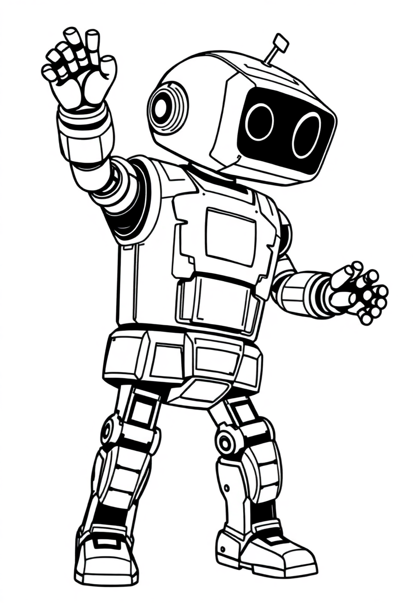 Dancing Entertainment Robot coloring pages