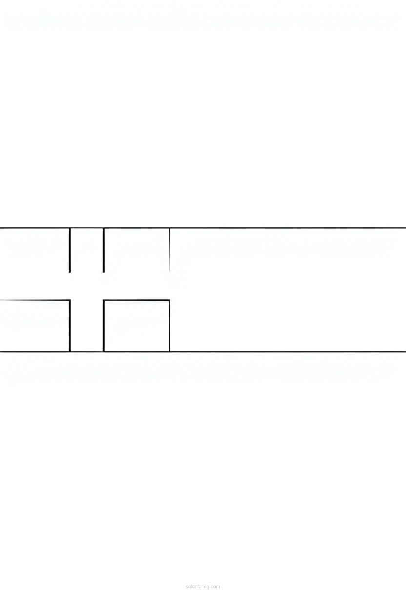 Danish Flag coloring page for kids