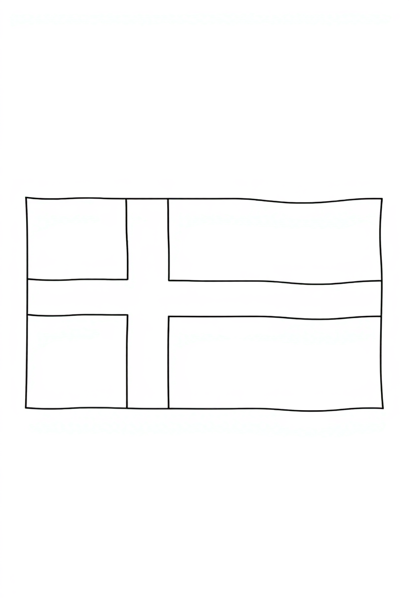 Danish Flag coloring pages