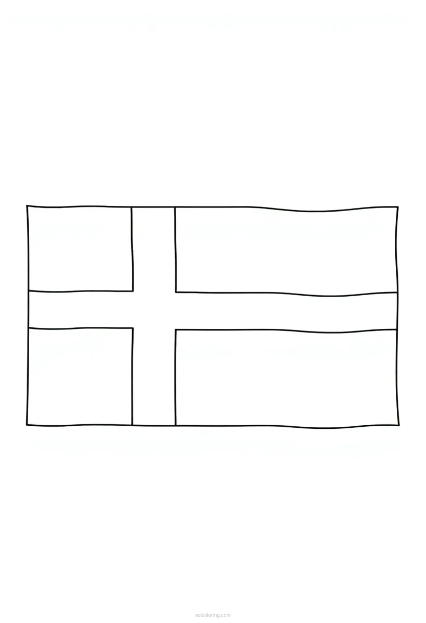 Danish Flag coloring pages