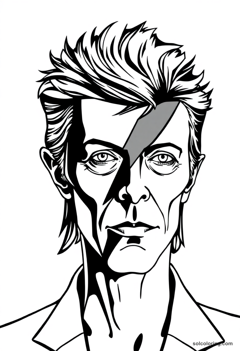 Caricature David Bowie