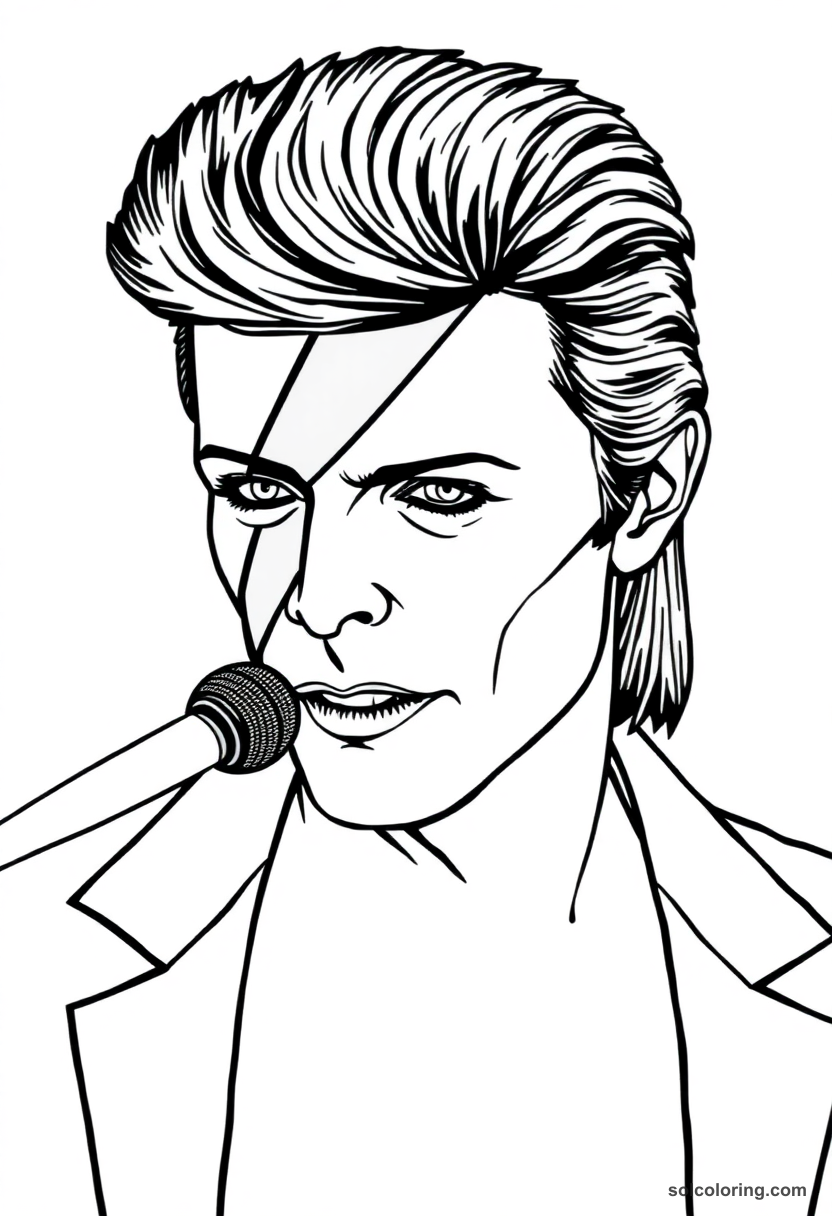 Illustrated Portrait David Bowie