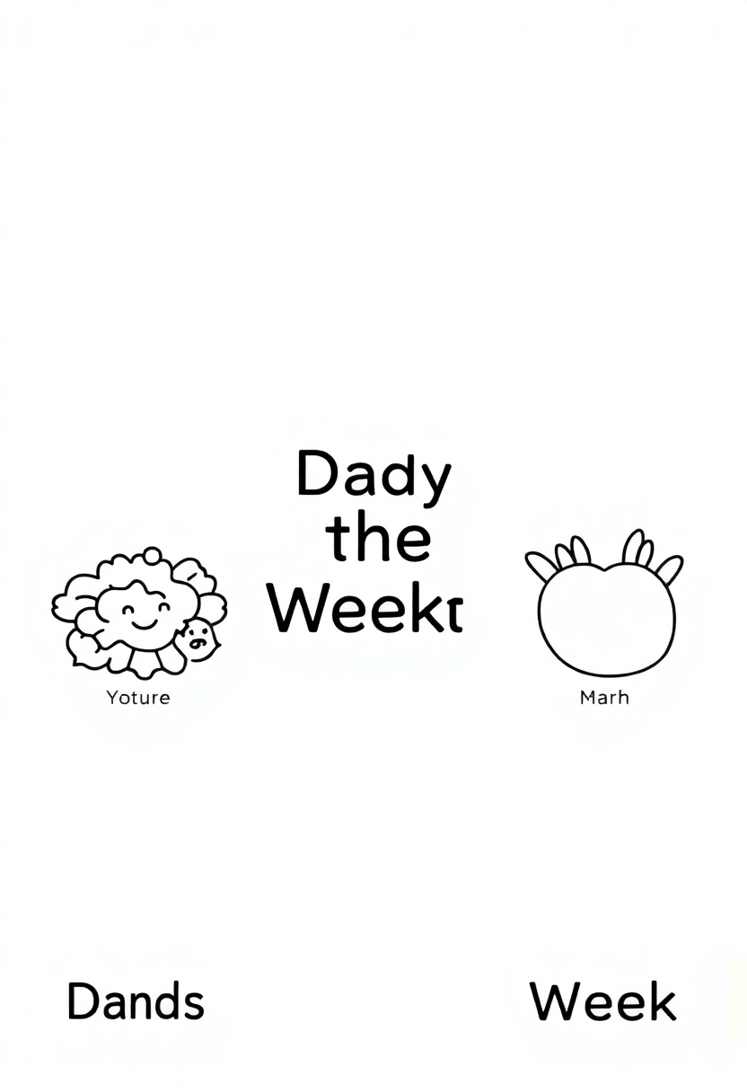 Days of the Week coloring page for kids