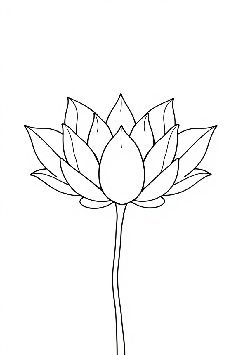 Decorative Lotus Flower coloring pages