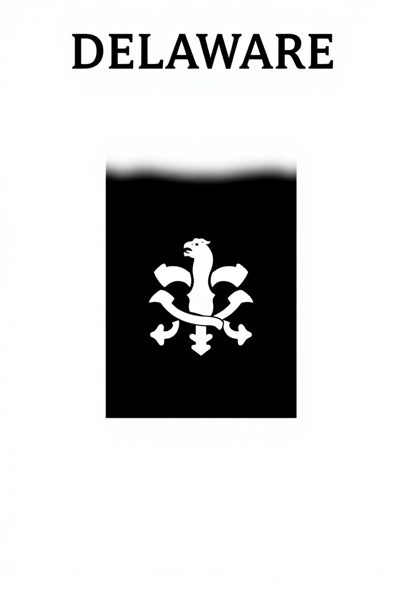 Delaware State Flag coloring page, free printable