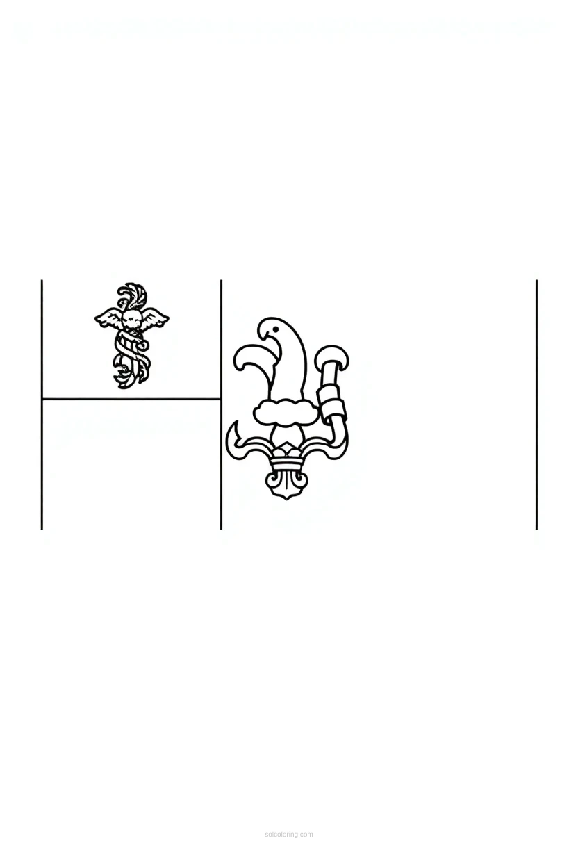 Delaware State Flag coloring pages