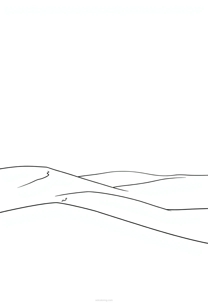 Desert Dunes coloring page for kids