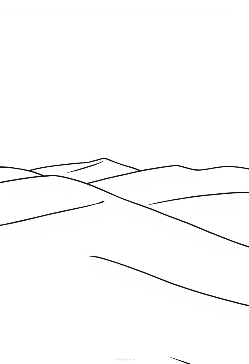 Desert Dunes coloring page for kids