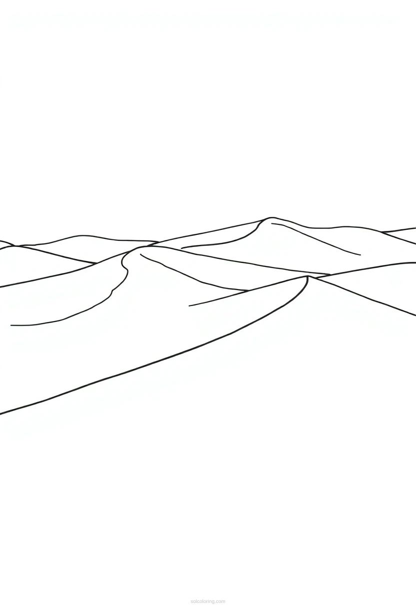 Desert Dunes coloring page for kids