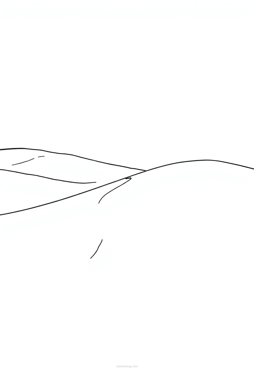 Desert Dunes coloring page for kids