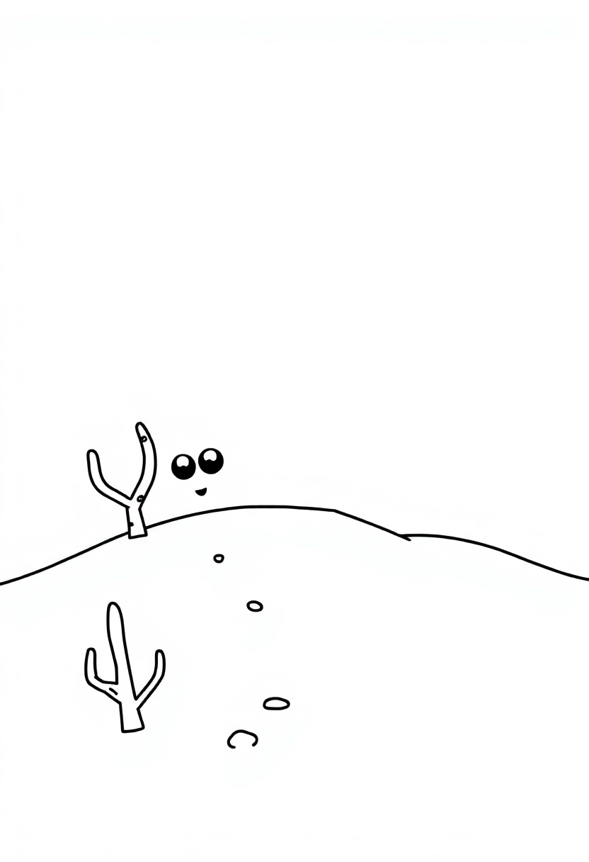 Desert Dunes coloring page, free printable