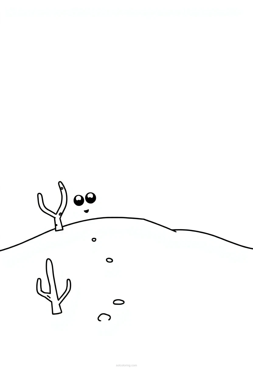Desert Dunes coloring page for kids