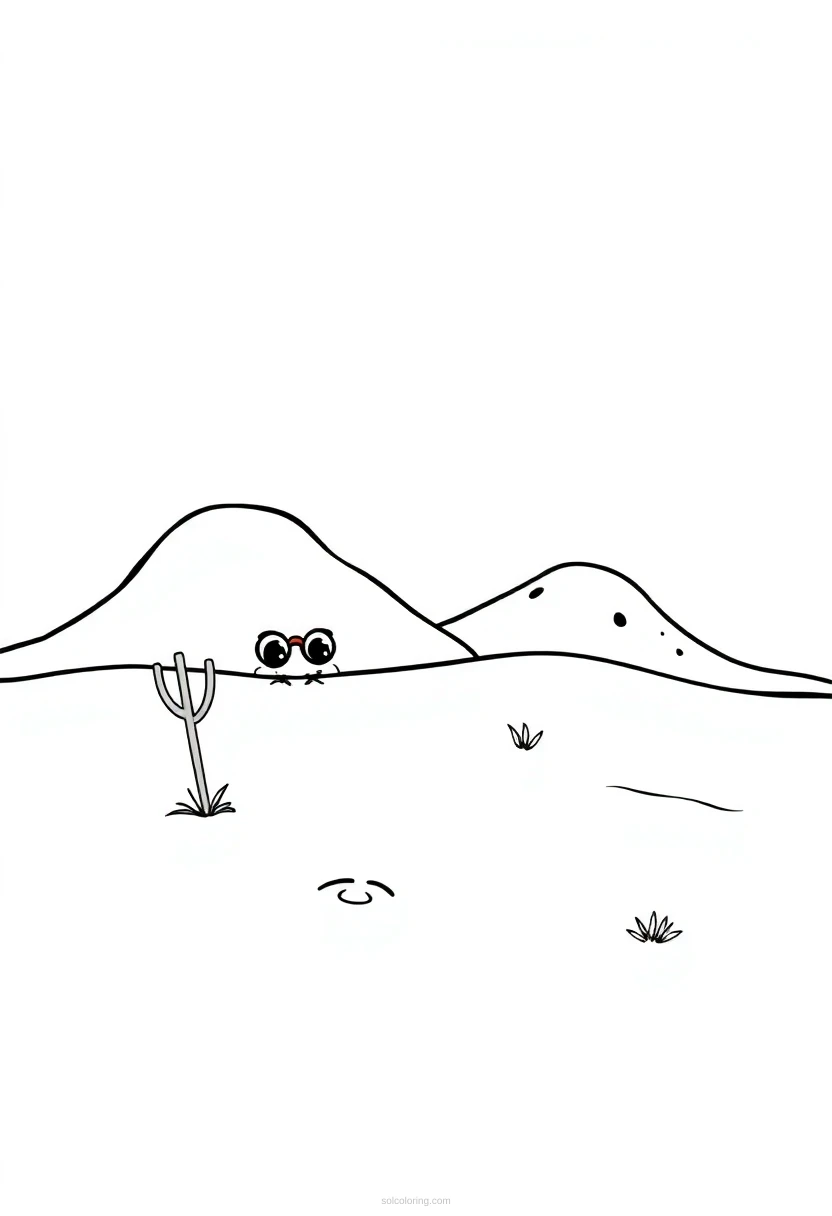 Desert Dunes coloring page for kids