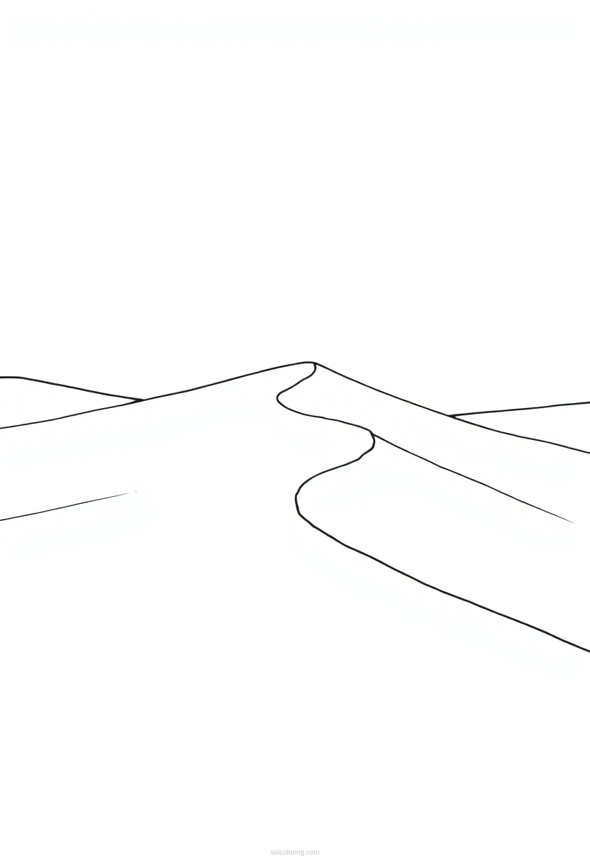 Desert Dunes coloring page for kids