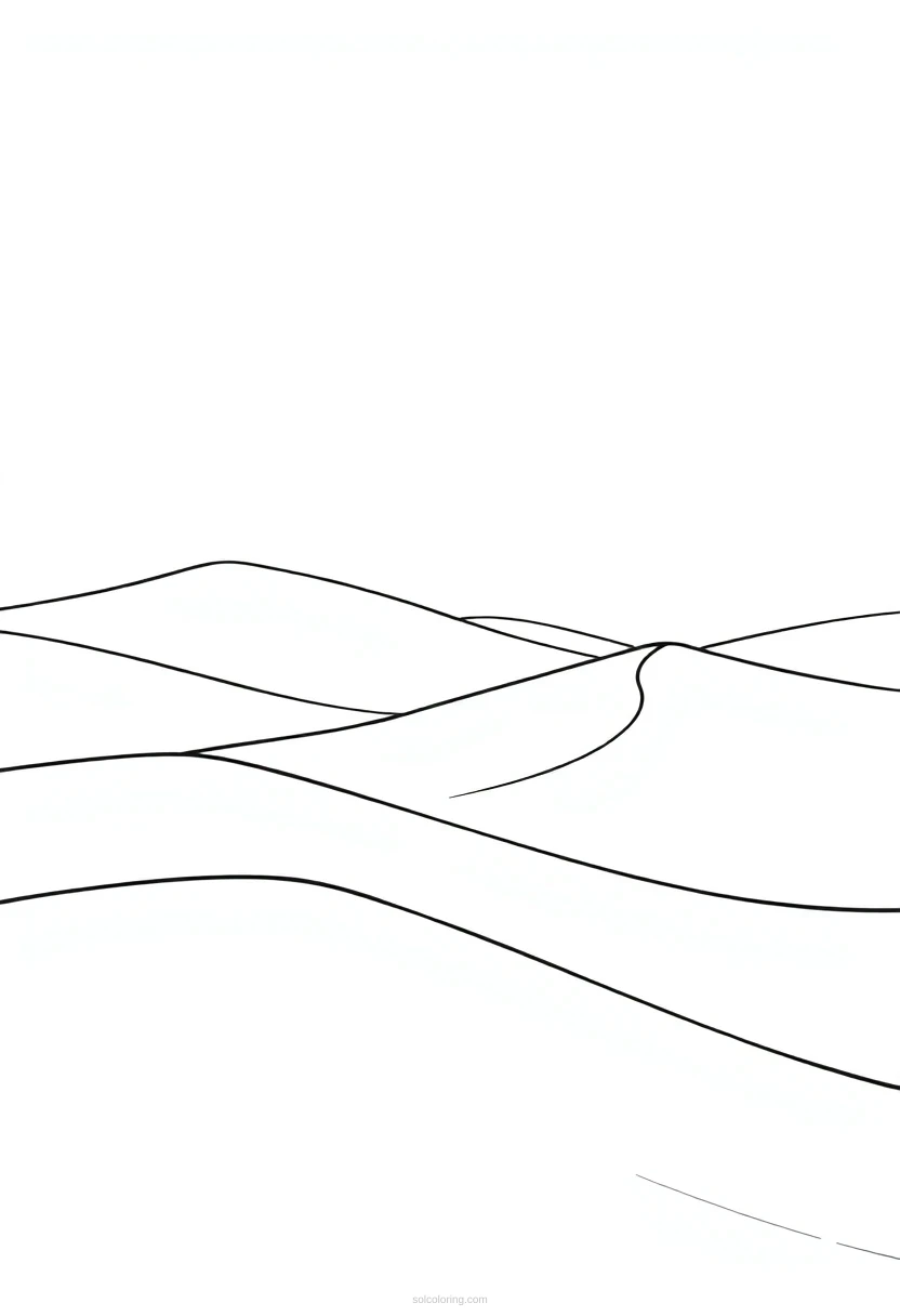 Desert Dunes coloring page for kids