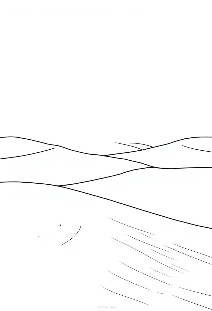 Desert Dunes coloring page for kids