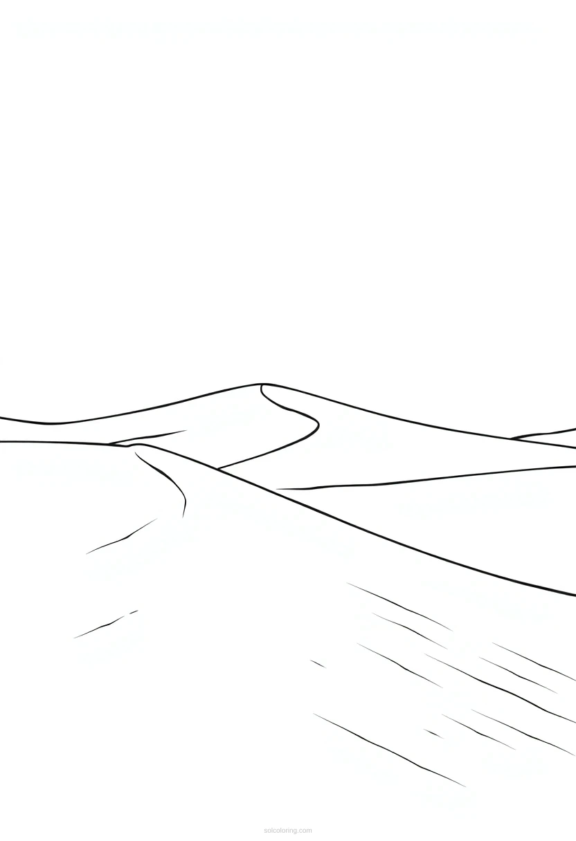 Desert Dunes coloring page for kids
