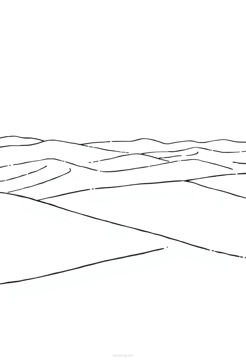 Desert Dunes coloring page for kids