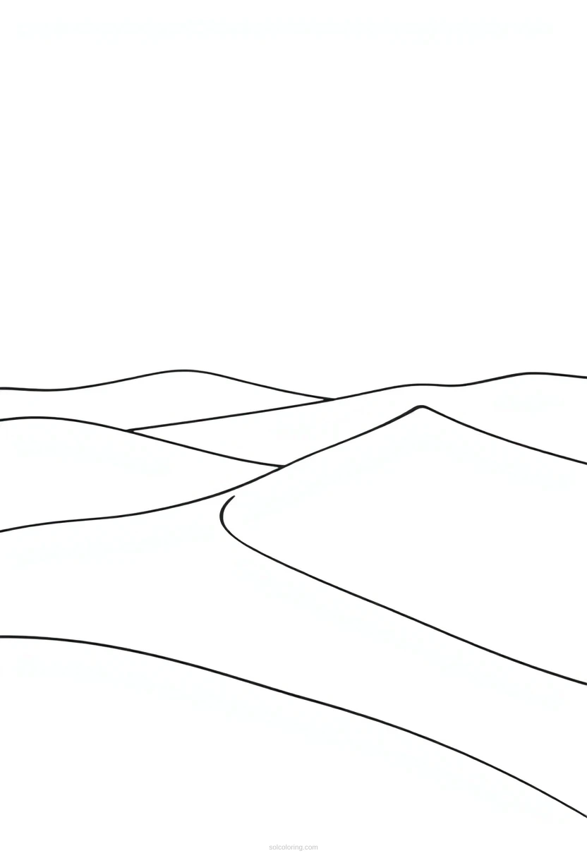 Desert Dunes coloring page for kids