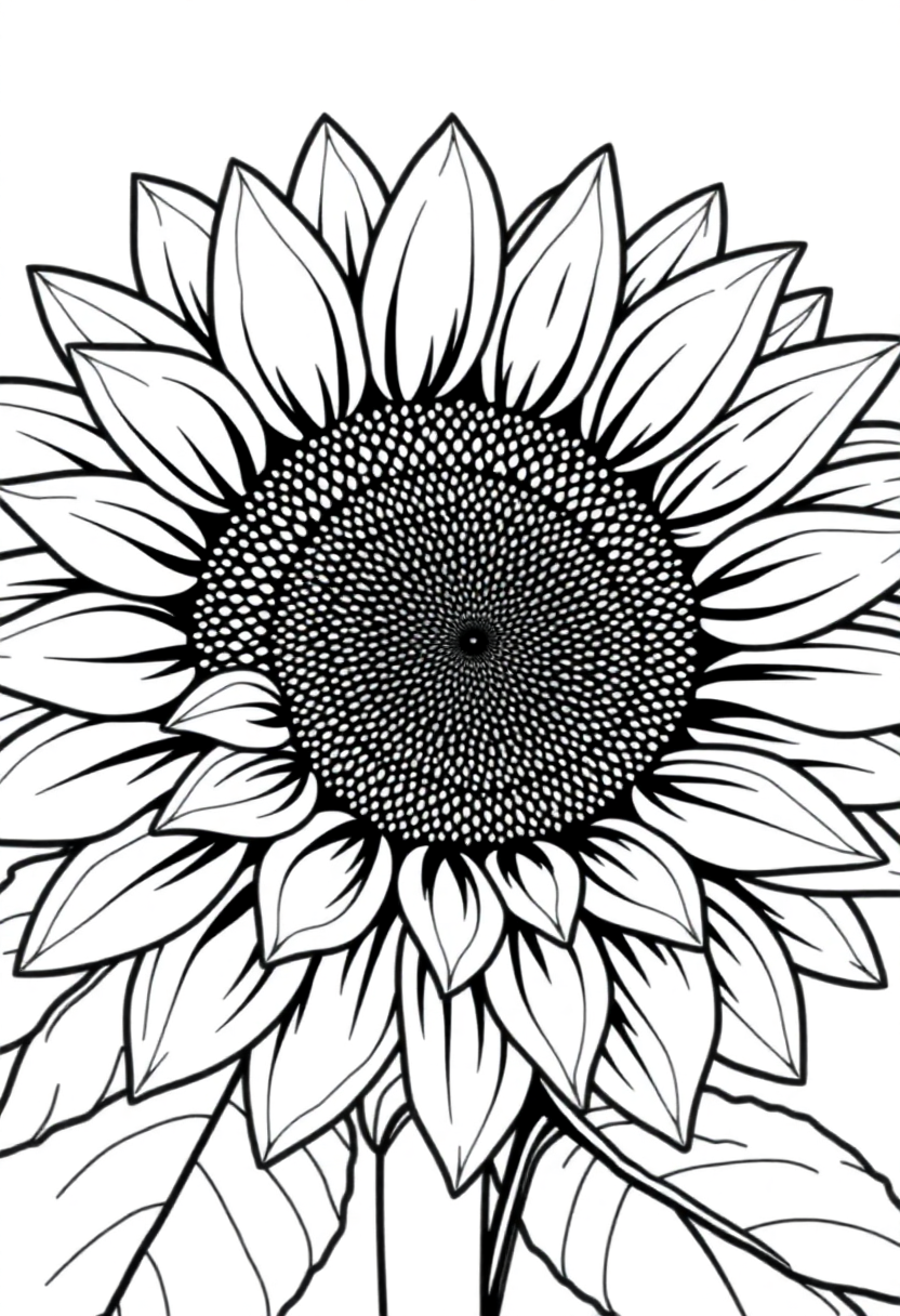 Sunflower Bloom coloring pages