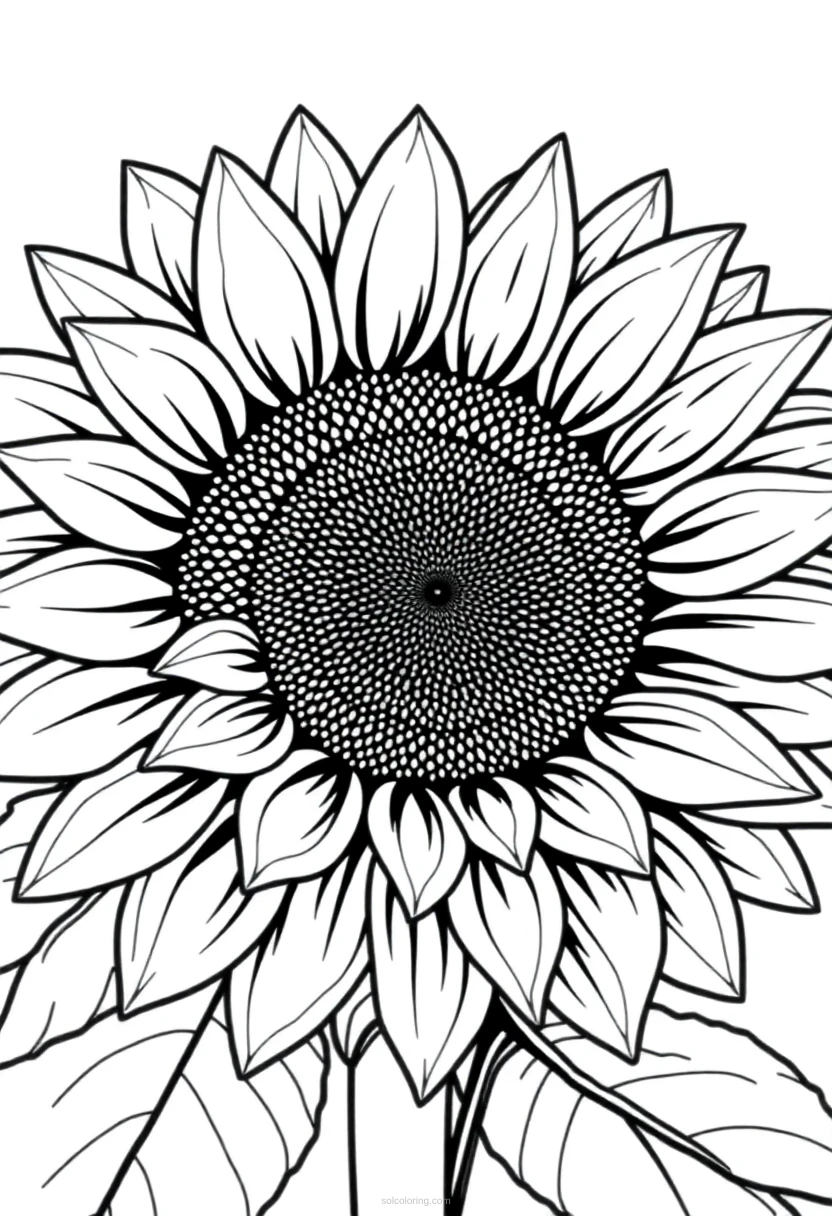 Sunflower Bloom coloring pages
