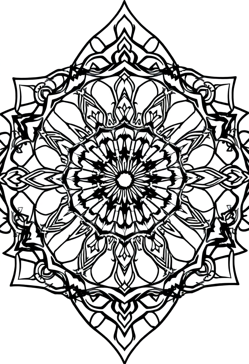 Diamond Lattice Design coloring page for kids