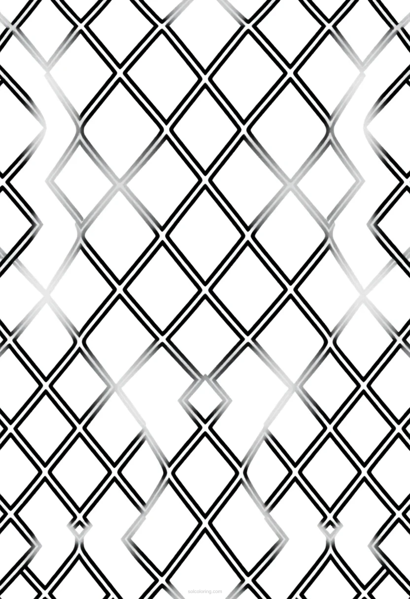 Diamond Lattice Patterns coloring page for kids