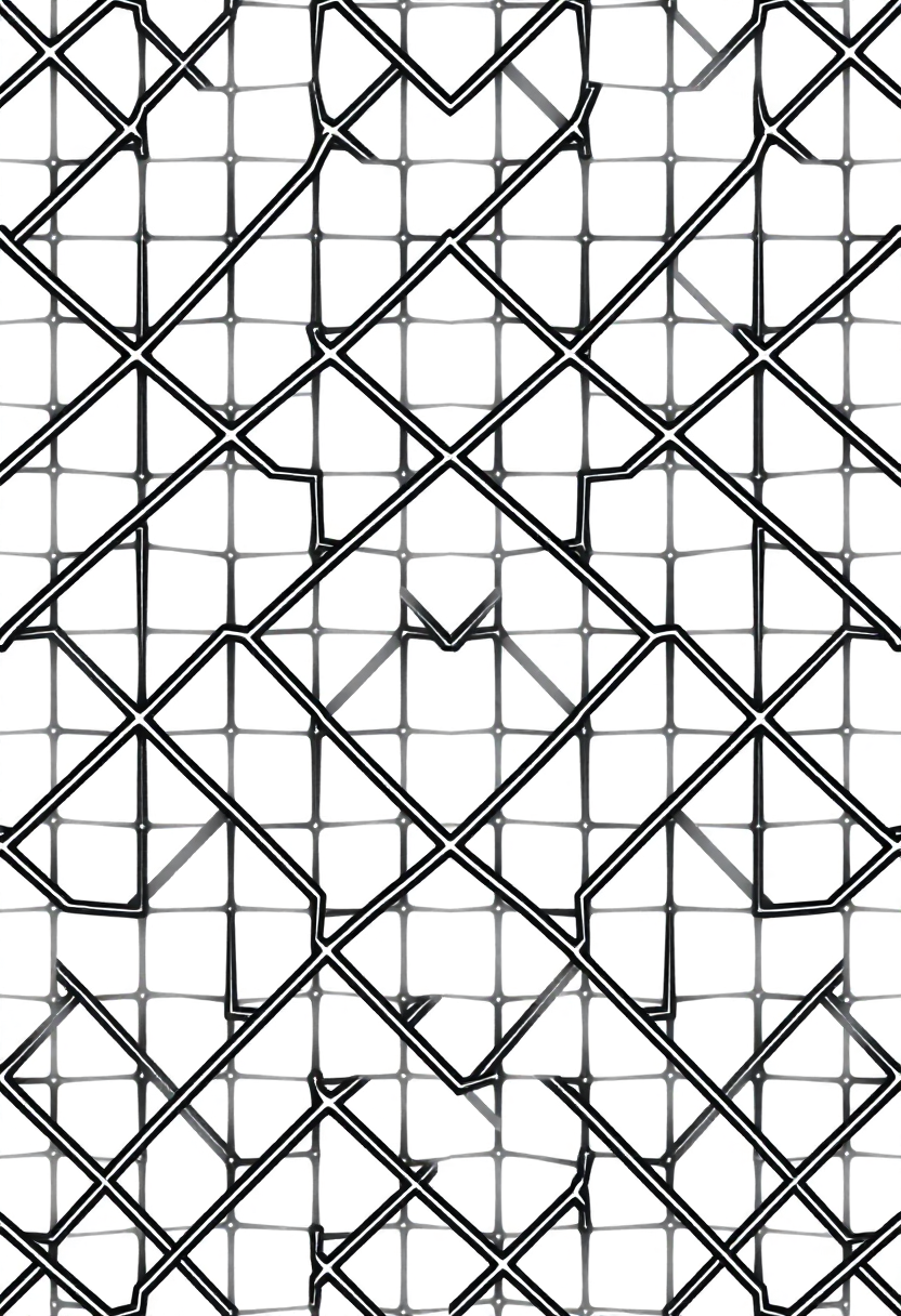 Diamond Lattice Patterns coloring pages