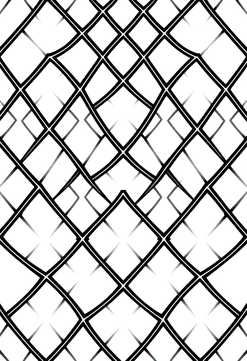 Diamond Lattice Patterns coloring page, free printable
