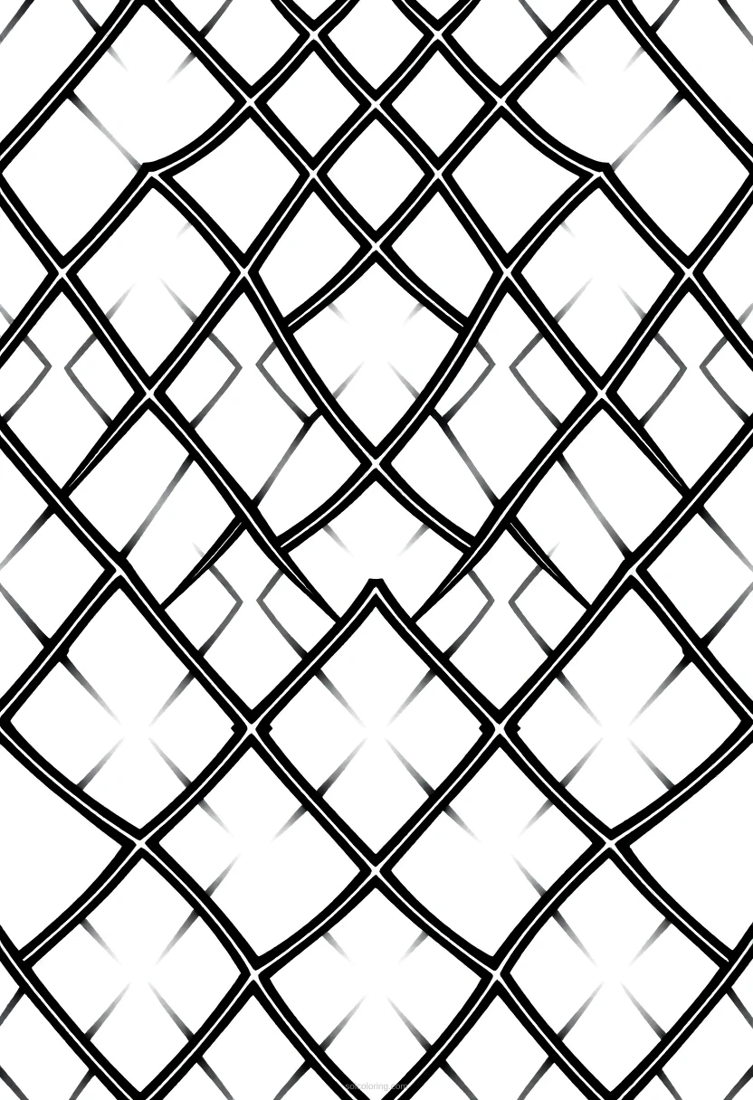 Diamond Lattice Patterns coloring page for kids