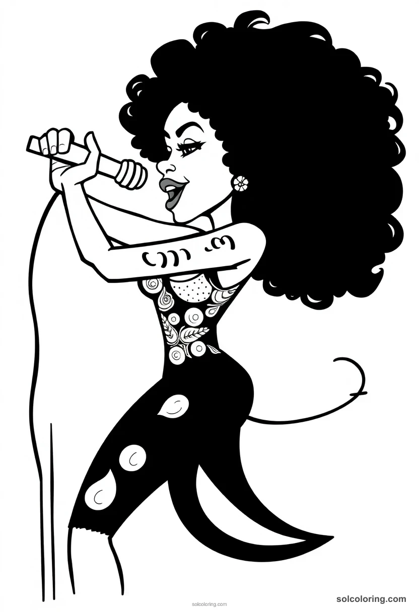 Diana Ross coloring pages