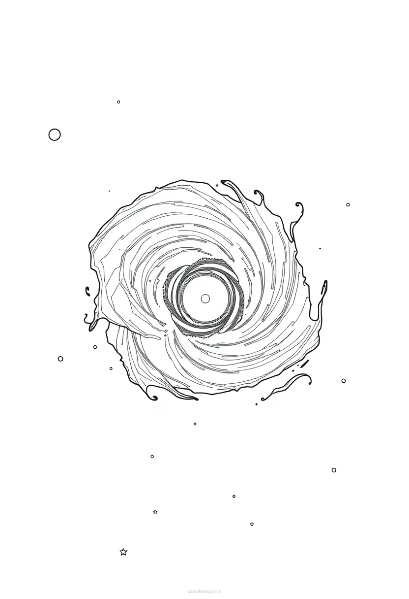 Distant Galaxy With Spiral Arms coloring pages