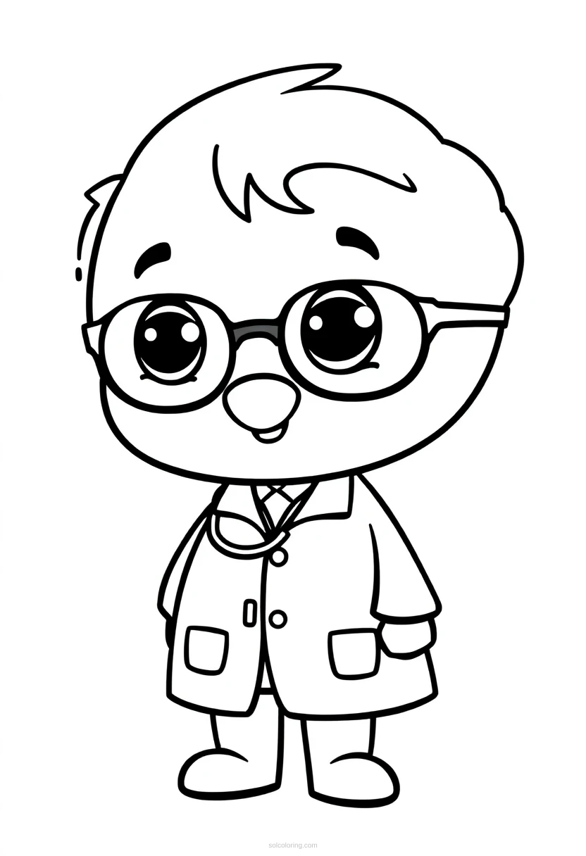 Doctor coloring page for kids