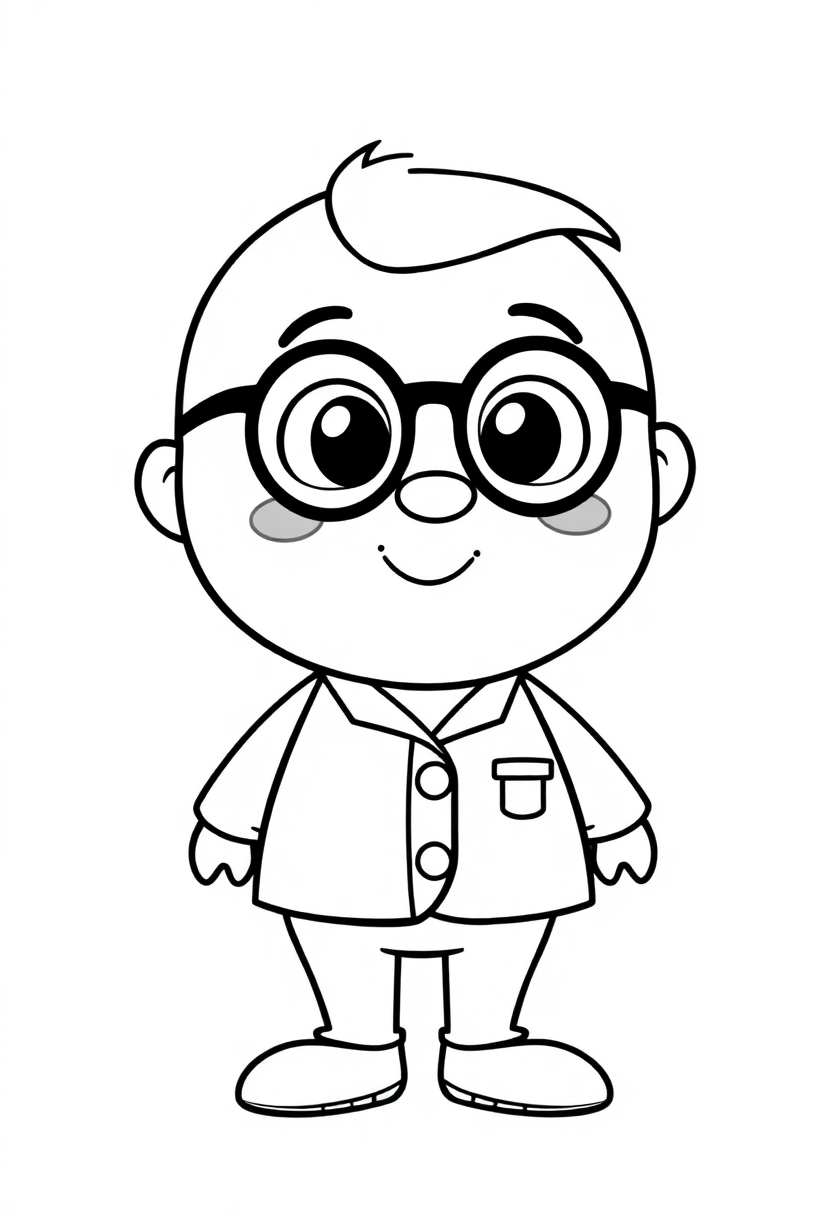 Doctor coloring page, free printable