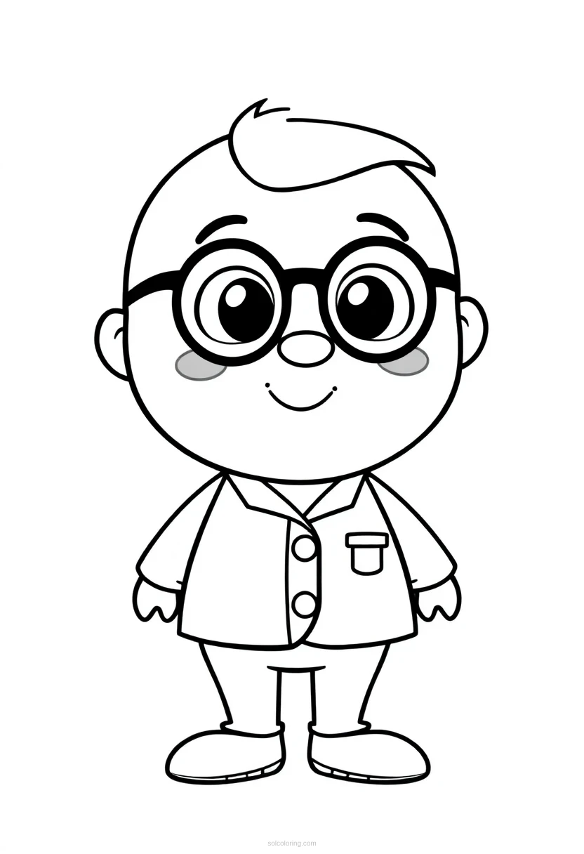 Doctor coloring page for kids