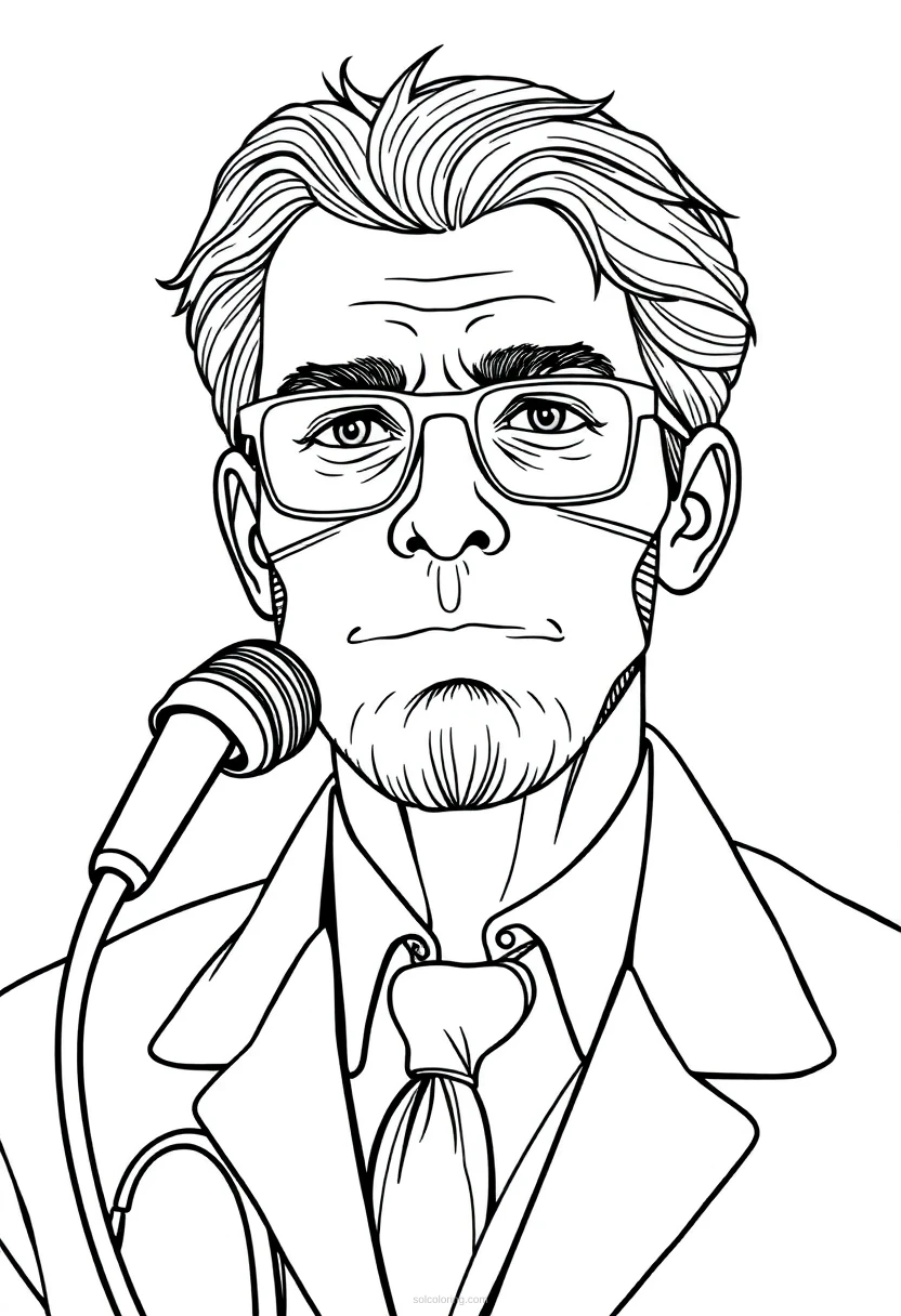 Doctor coloring page for kids