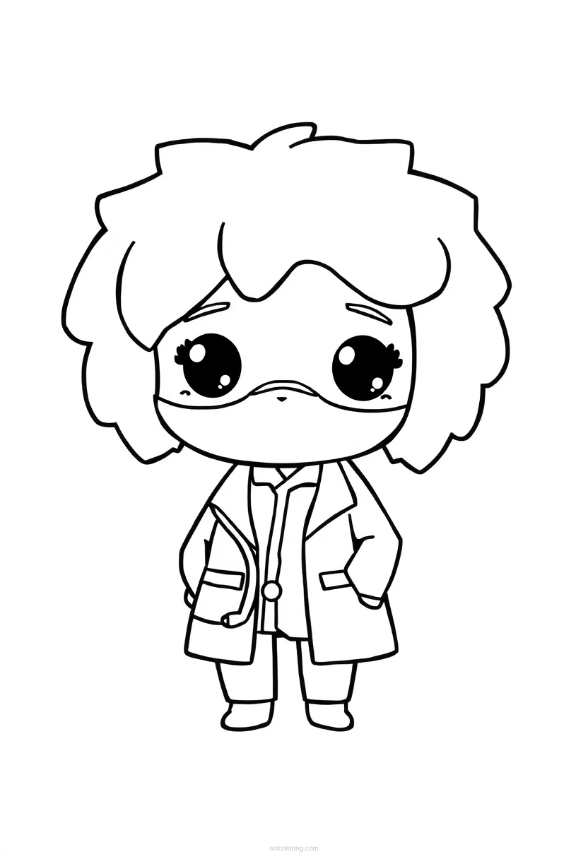 Doctor coloring page for kids