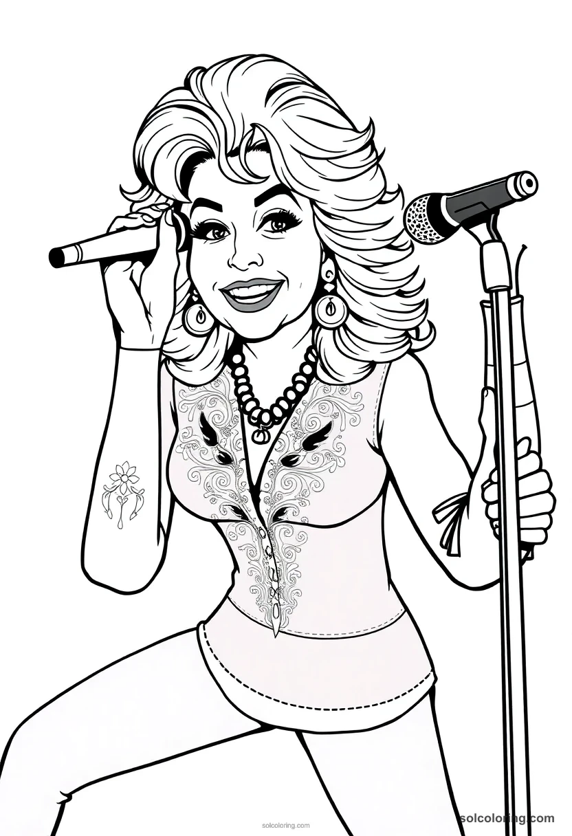 Dolly Parton coloring pages