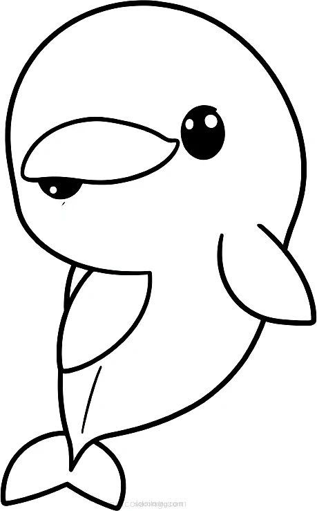 Dolphin coloring page for kids