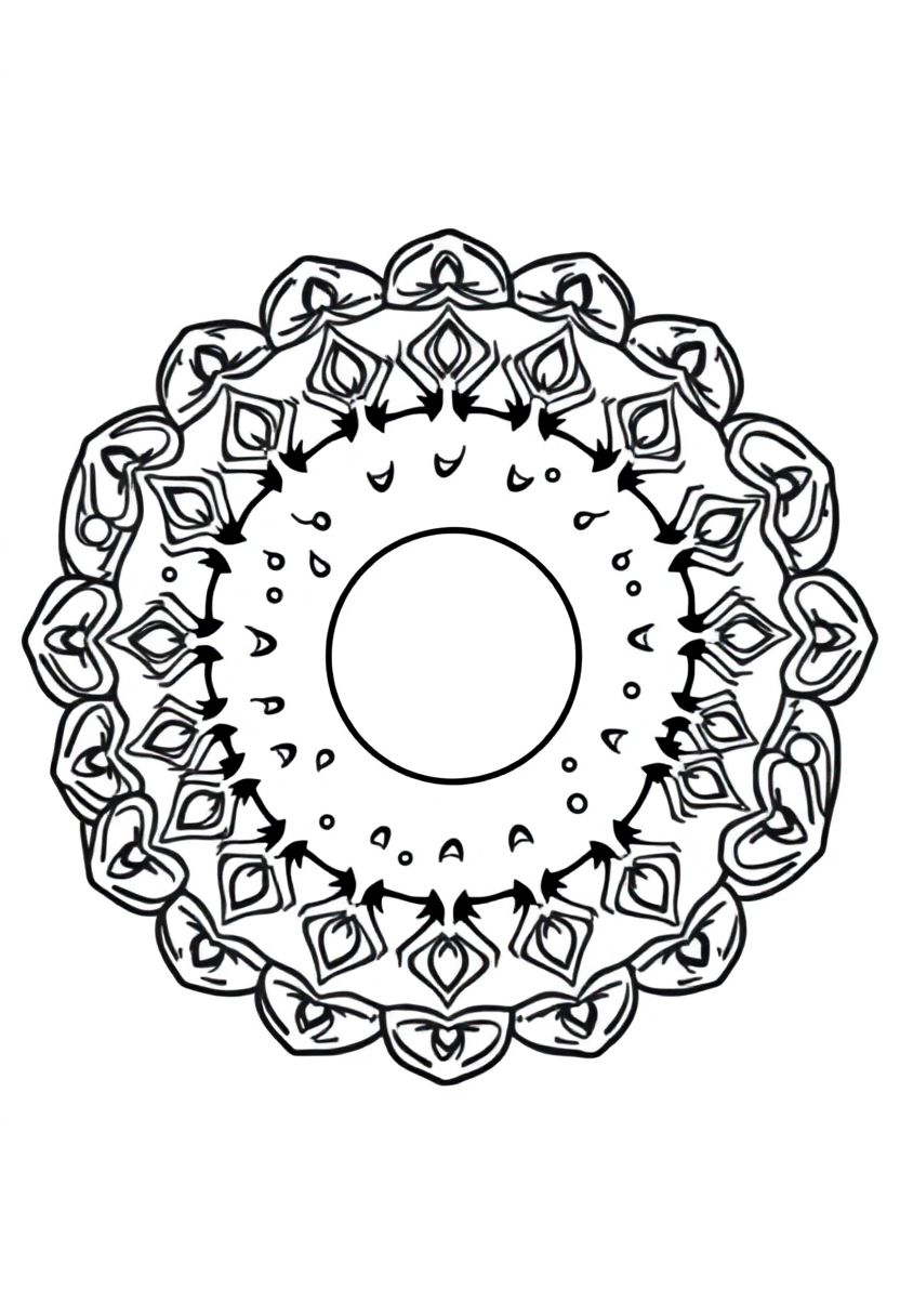 Donut with Sprinkles coloring page, free printable