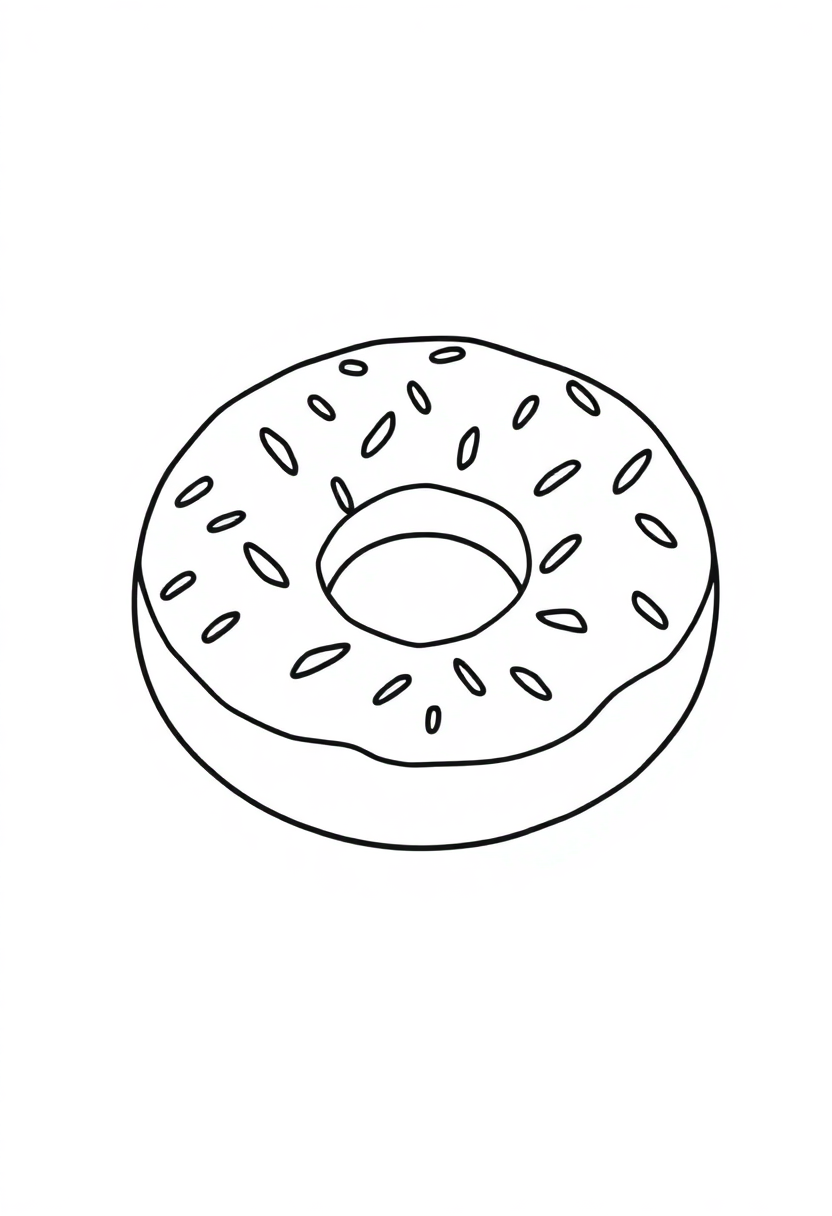 Donut With Sprinkles coloring pages