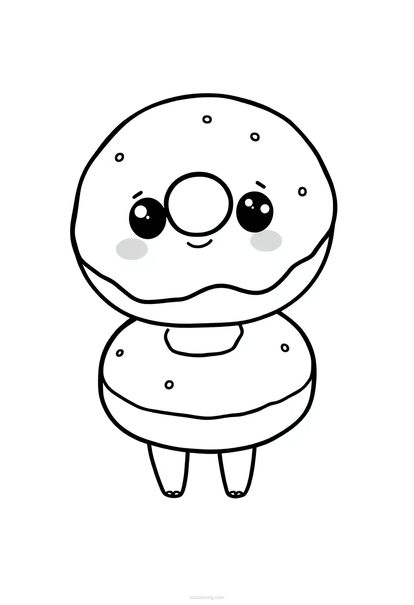 Donuts coloring page for kids